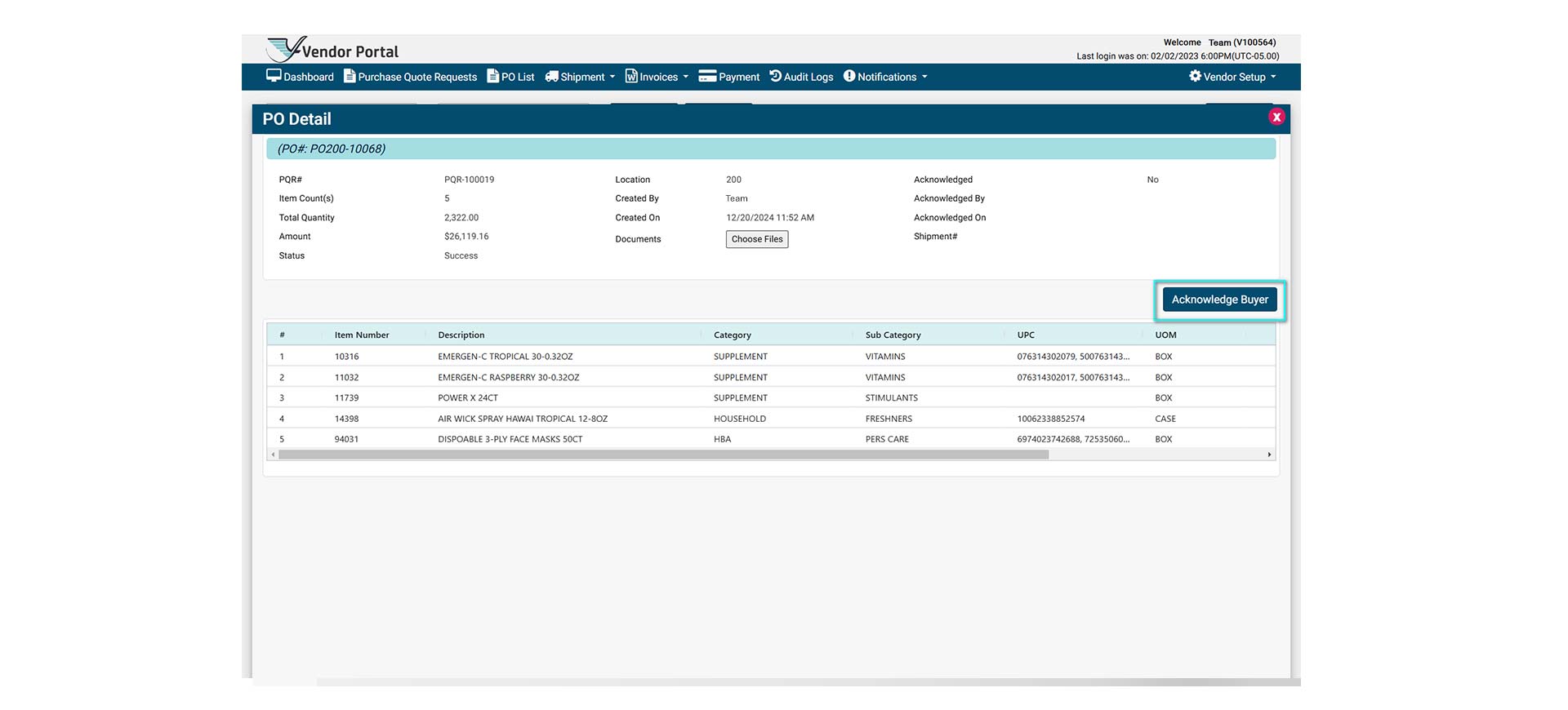 Vendor-Acknowledge-Buyer-received-po